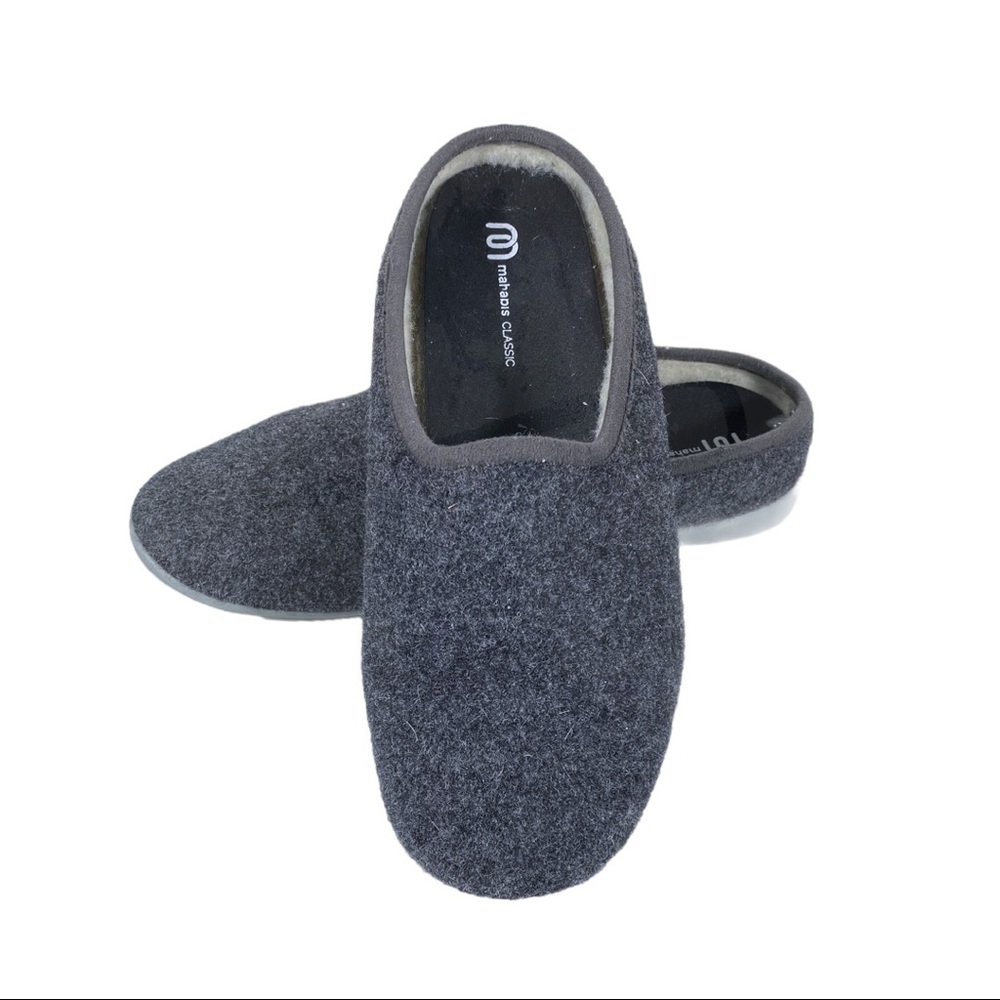 Mahabis classic rubber sole slippers/loafers dark grey very good condition